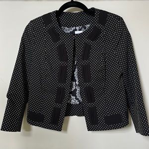 Cabi #5156 Seaside Chic Cropped Dot Blazer Jacket